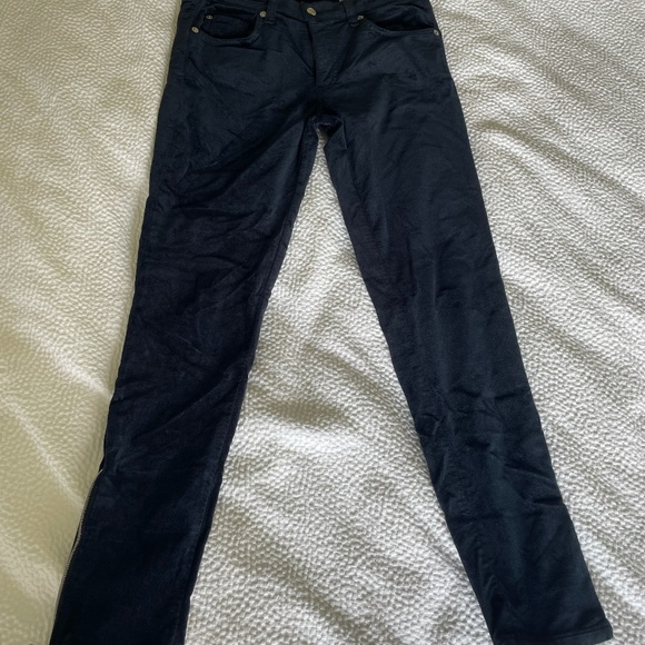 Rag and Bone Velour Velvet Skinny Navy Pants 27 - Picture 2 of 7